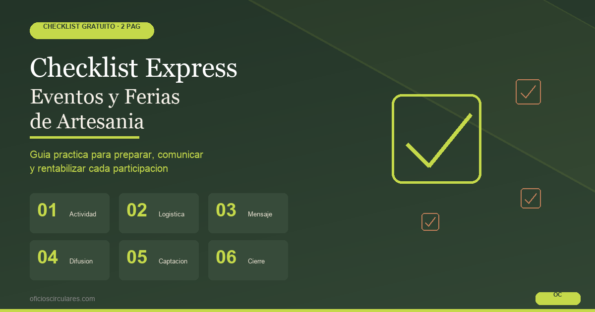 Checklist Exprés: Eventos y Ferias de Artesanía