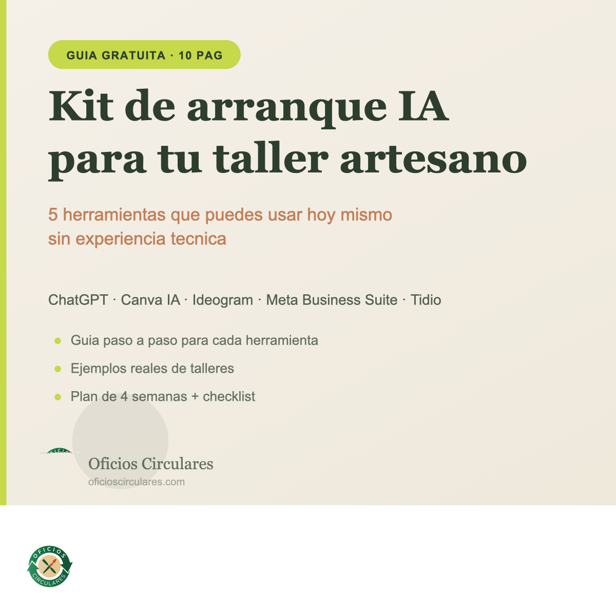 Kit de arranque IA para tu taller artesano
